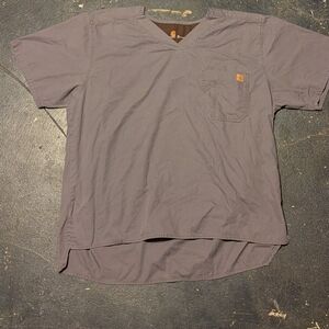 Carhartt Men's V-Neck Short Sleeve Shirt - Blue